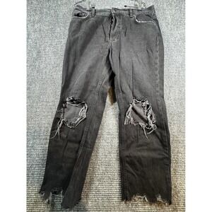 We The Free Jeans Womens 29 Black Tapered Boggy Boyfriend Distressed Free People